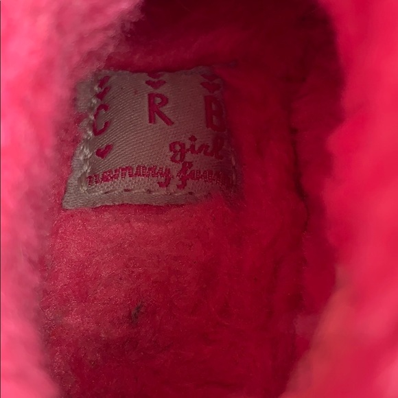CRB girl pink boots size 5 - Picture 4 of 6